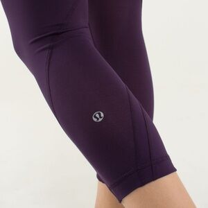 lululemon Run Inspire Crop II Deep Zinfandel / Micro Macro Stripe Deep Zinfande